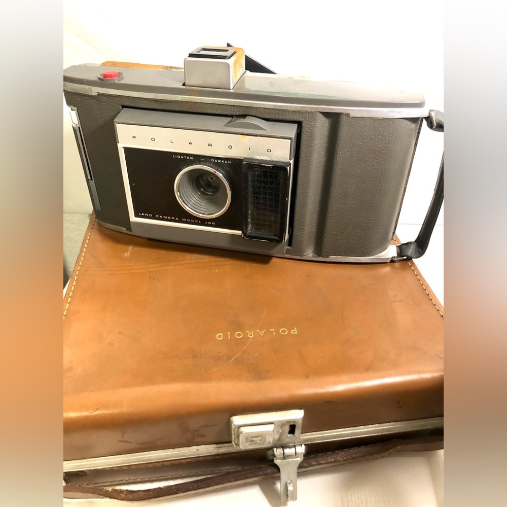 Vintage Polaroid Camera and Case